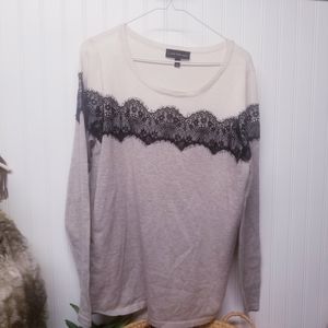Lane Bryant sweater with lace accent Size 14/16